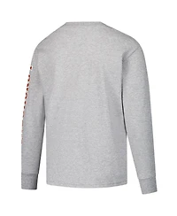 Champion Big Boys and Girls Gray Texas Longhorns Distressed Arch Over Logo Long Sleeve T-Shirt