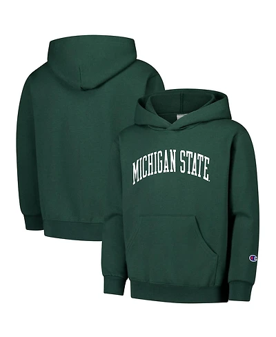 Champion Big Boys and Girls Green Michigan State Spartans Basic Arch Hoodie