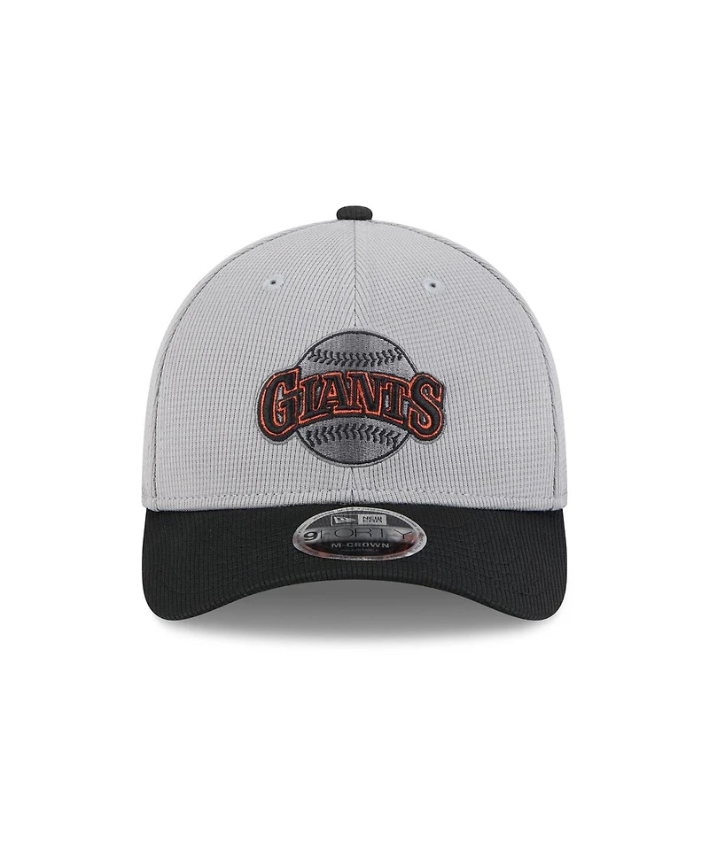 New Era Men's Gray/Black San Francisco Giants 2025 Batting Practice 9FORTY M-Crown Adjustable Hat