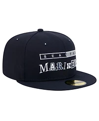 New Era Men's Navy Seattle Mariners Ransom 59FIFTY Fitted Hat