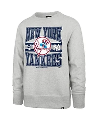 '47 Brand Men's Gray New York Yankees Letters Headline Pullover Sweatshirt