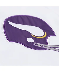 Mitchell & Ness Men's White Minnesota Vikings Vintage Logo Coaches Full-Snap Hoodie Jacket