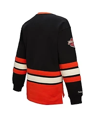Mitchell & Ness Women's Black Philadelphia Flyers Heritage Lace-Up Pullover Sweatshirt