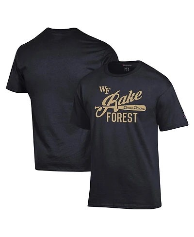 Champion Men's Black Wake Forest Demon Deacons Rake T-Shirt