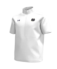 Under Armour Men's White Notre Dame Fighting Irish Motivate Quarter-Zip Short Sleeve Sweatshirt