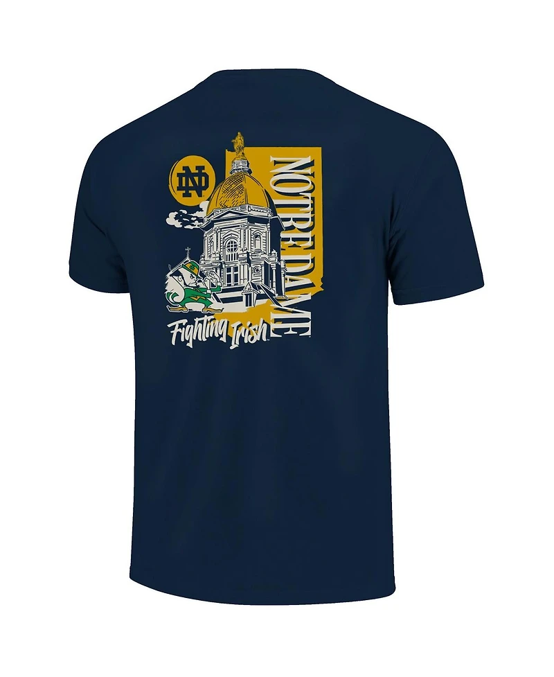 Image One Men's and Women's Navy Notre Dame Fighting Irish Campus State Hyper Local Comfort Colors T-Shirt