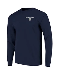 Image One Men's Navy Notre Dame Fighting Irish Comfort Colors Campus Nights Long Sleeve T-Shirt