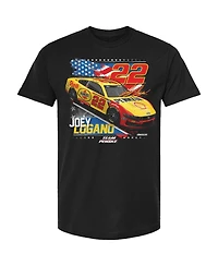 Team Penske Men's Black Joey Logano Shell/Pennzoil Patriotic Car T-Shirt