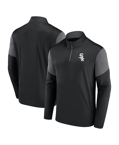 Fanatics Men's Black Chicago White Sox Logo Quarter-Zip Top