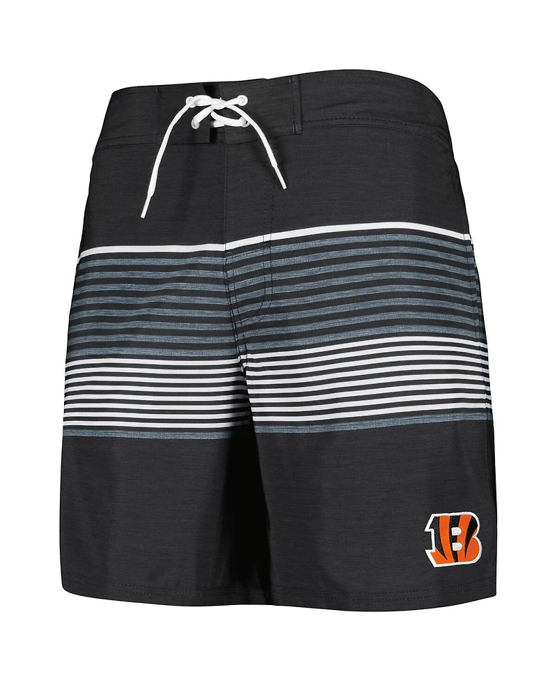 G-iii Sports by Carl Banks Men's Black Cincinnati Bengals Coastline Volley Swim Shorts
