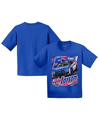 Hendrick Motorsports Team Collection Big Boys and Girls Royal Kyle Larson T-Shirt