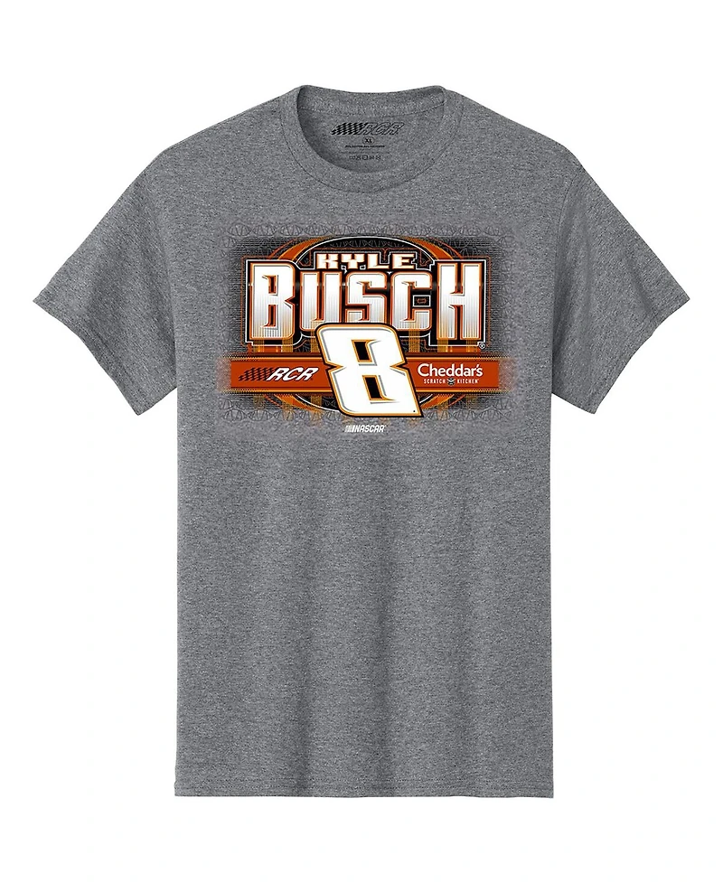 Richard Childress Racing Team Collection Men's Heather Gray Kyle Busch Cheddar's Car T-Shirt