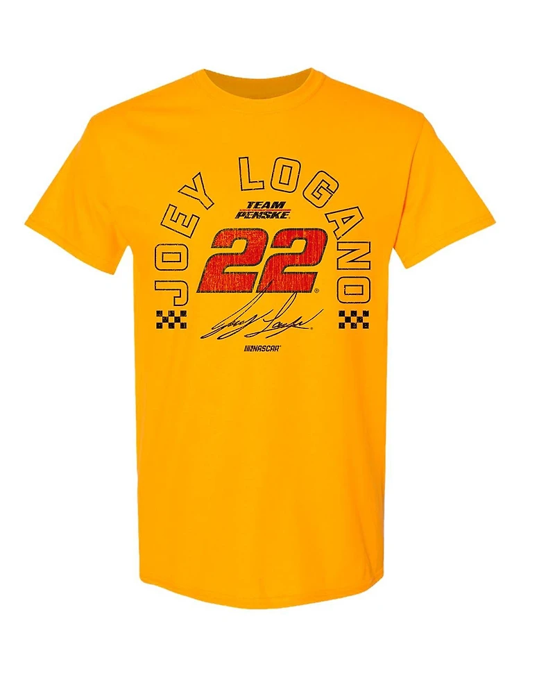 Team Penske Men's Gold Joey Logano Lifestyle T-Shirt