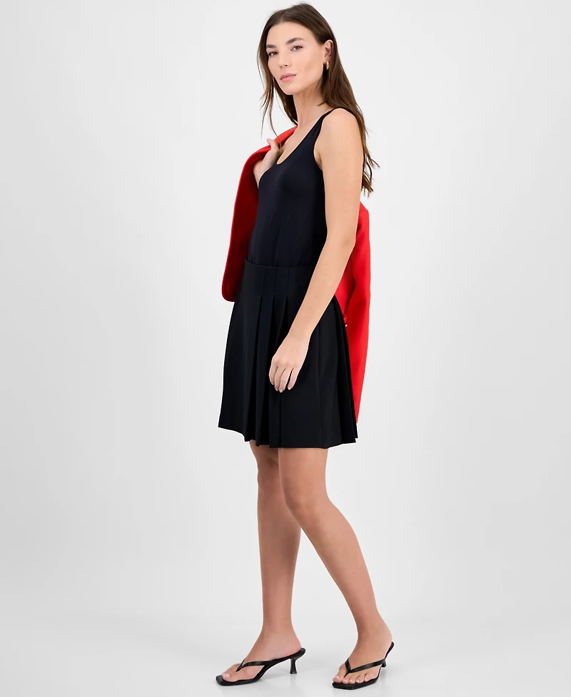 Bar Iii Women's Pleated Back-Zip Skirt, Exclusively at Macy's