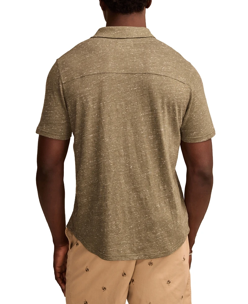 Lucky Brand Men's Linen Short Sleeve Button Down Shirt