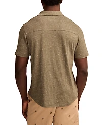 Lucky Brand Men's Linen Short Sleeve Button Down Shirt