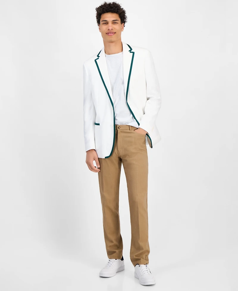 Tommy Hilfiger Men's Modern-Fit Green Tipped Weave Sport Coat