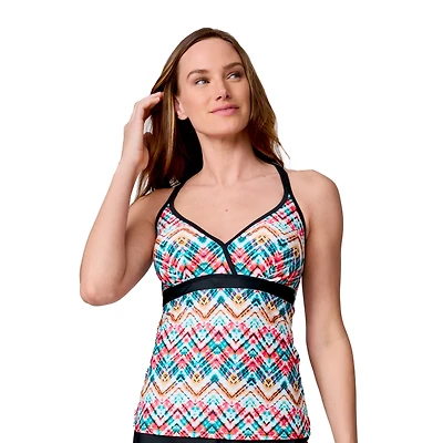 Free Country Women's Macrame Back Tankini Top