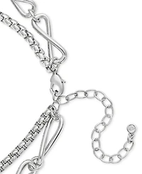 On 34th Silver Tone Link Multi-Row Necklace, Exclusively at Macy's