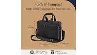 Luxorro Slim Leather Briefcase - Sleek & Elegant Perfect for Daily Usage