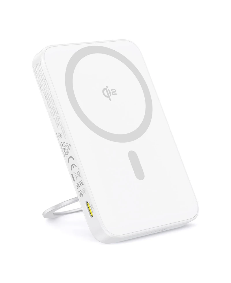 Baseus Qi2 Magnetic Power Bank 20W MagSafe Portable Charger 5000mAh Bracket Battery Pack with 360°Rotatable Ring Stand PicoGo