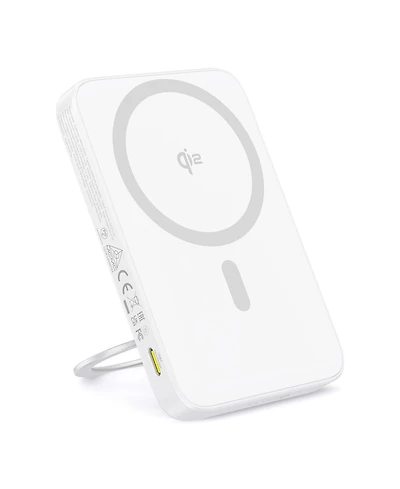 Baseus Qi2 Magnetic Power Bank 20W MagSafe Portable Charger 5000mAh Bracket Battery Pack with 360°Rotatable Ring Stand PicoGo
