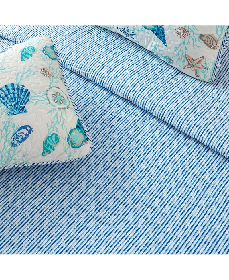 Linery & Co. Coastal Microfiber Quilt Set With Shams