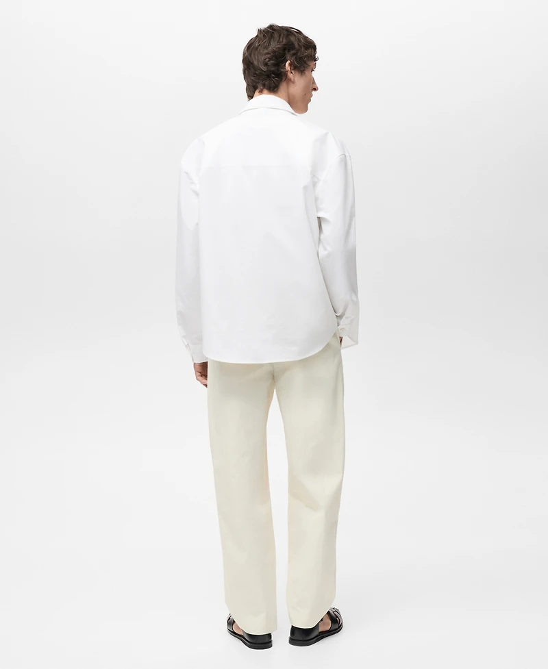 Mango Men's Regular-Fit Cotton Pocket Shirt