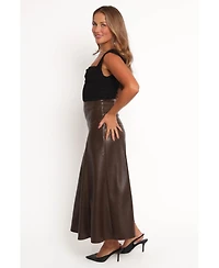 Petal and Pup Women's Haelee Faux Leather Skirt