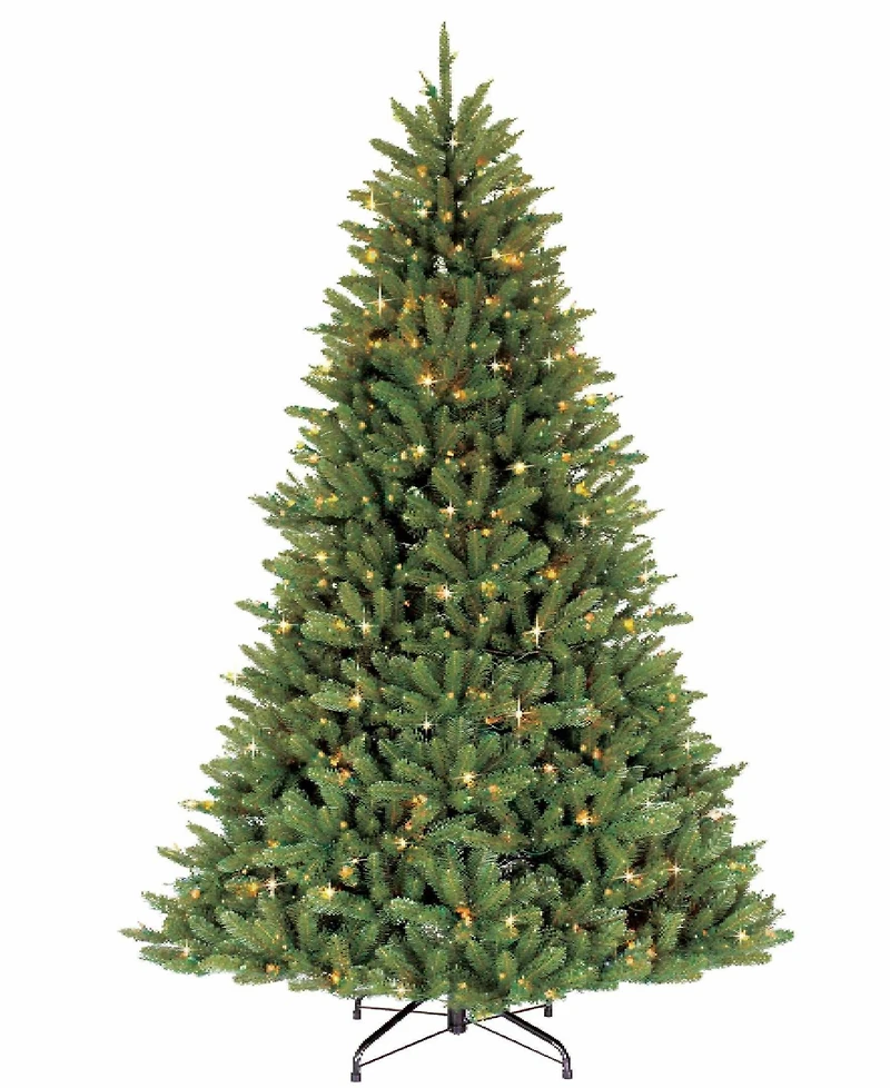 Puleo 7.5FT Pre-Lit Franklin Fir Artificial Christmas Tree