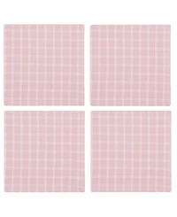 Design Imports Lilac Windowpane Plaid Cotton Napkins, Set of 4