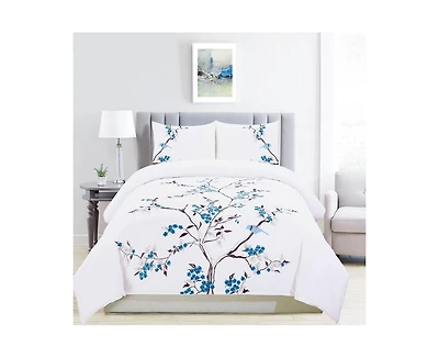 Superior Cherry Garden Cotton Duvet Cover Set