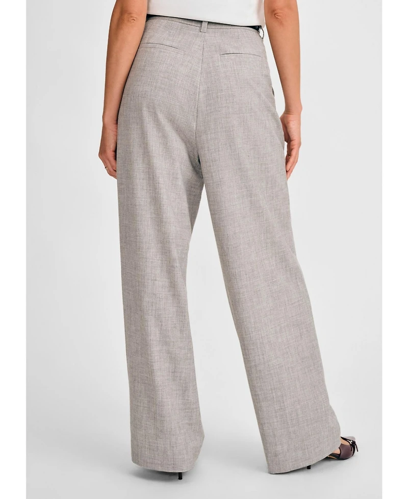 Isaac Mizrahi Women's Wide Leg Pleated Pant