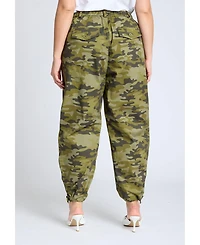 Eloquii Women's Plus Zip Hem Cargo Pant