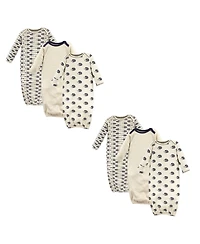 Touched by Nature Baby Boys Unisex Natural 3-Pack Interlock Gowns Set
