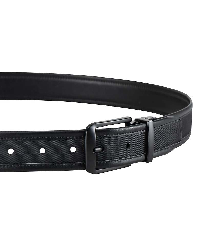 Kenneth Cole Reaction Men's 2-in-1 Fabric Inlay Reversible Stretch Belt