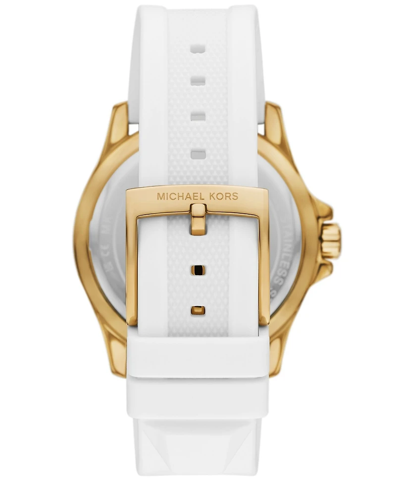 Michael Kors Women's Everest Three-Hand White Silicone Watch, 40mm