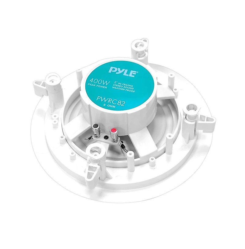 Pyle PWRC82 8" Waterproof 2-Way In-Ceiling/In-Wall Stereo Speaker, 200W Rms, Single Speaker