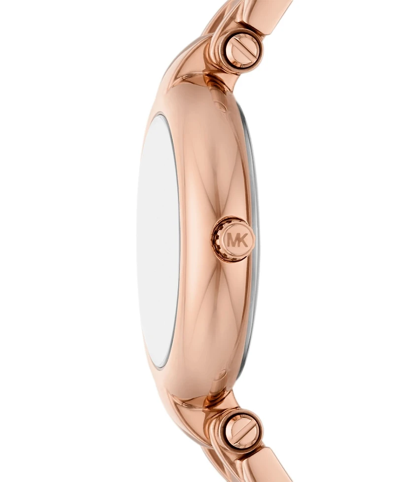 Michael Kors Women's Laney Three-Hand Rose Gold-Tone Stainless Steel Watch, 30mm