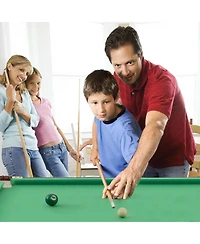 47 Inch Folding Billiard Table with Cues and Brush Chalk