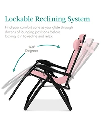 Best Choice Products Oversized Zero Gravity Chair, Folding Recliner w/ Removable Cushion