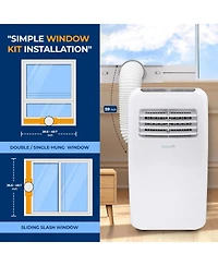 SereneLife 7,000 Btu Portable Air Conditioner with Dehumidifier & Fan