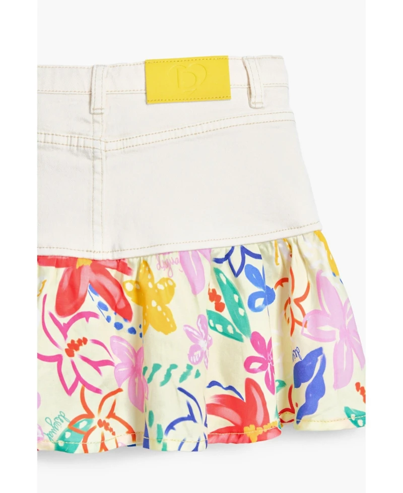 Desigual Girls Girls's Combined floral mini skirt