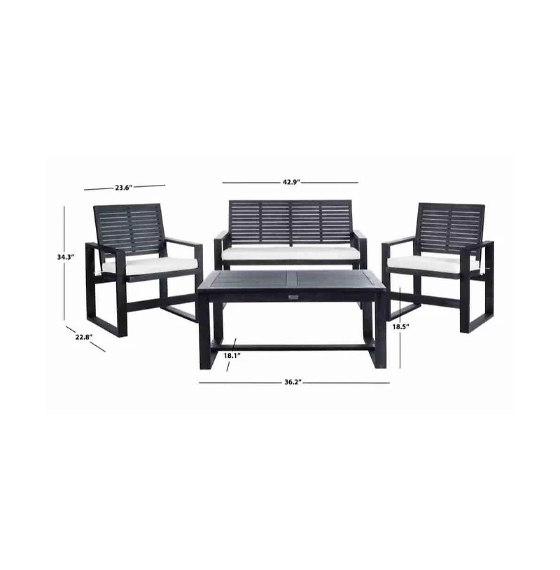 Ozark 4 Pc Outdoor Living Set