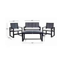 Ozark 4 Pc Outdoor Living Set