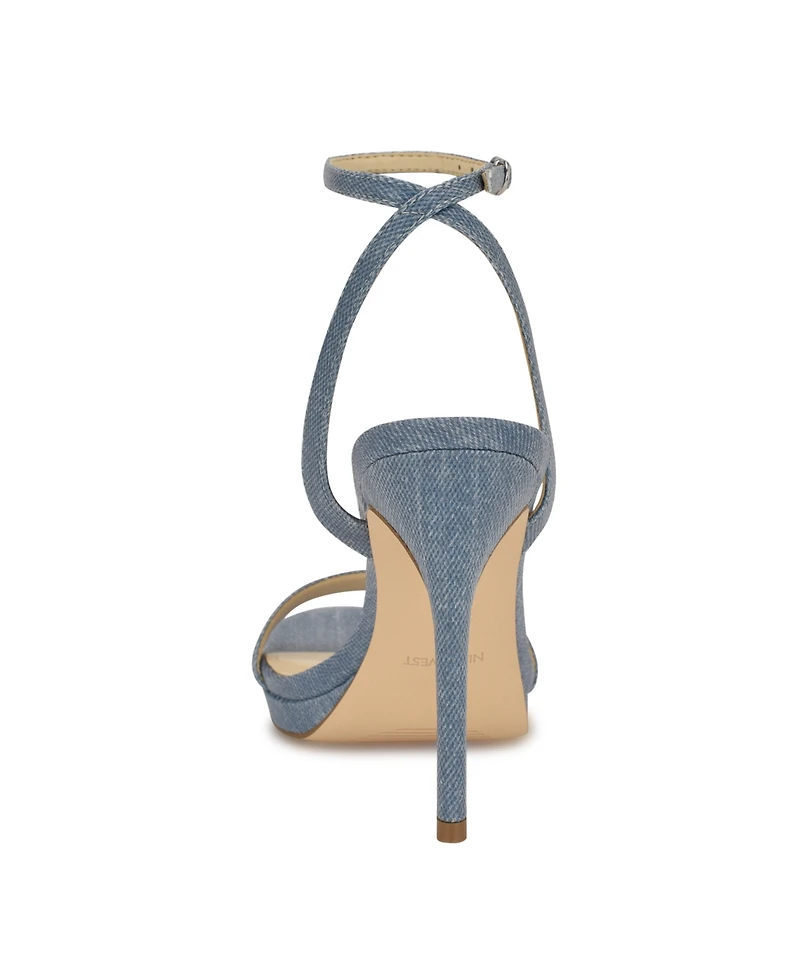 Nine West Women's Loola Ankle Strap High Stiletto Sandals