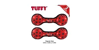 Tuffy Ultimate 2 Ball Tug Red Paw, 2 Pack Durable Squeaky Dog Toy