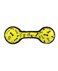 Tuffy Ultimate 2 Ball Tug Yellow Bone, 2 Pack Durable Squeaky Dog Toy