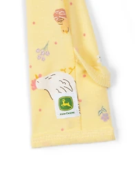 John Deere Baby Girls Animals Ribbed Zip Up Sleep N' Play Coverall
