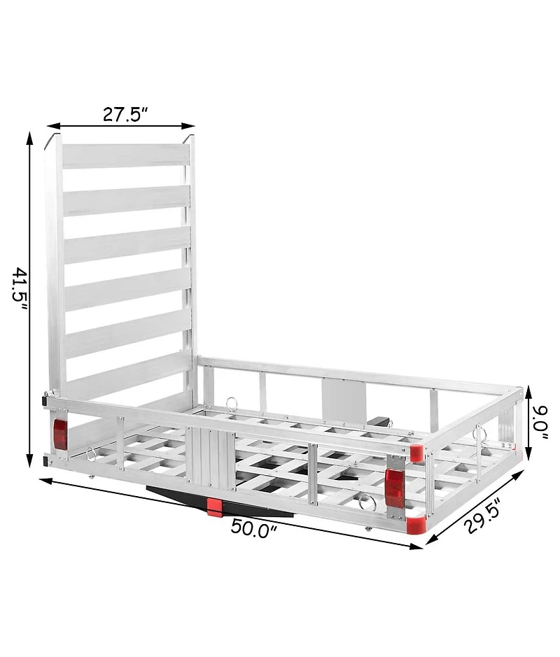 50 inch x 29.5 inch Hitch-Mounted Mobility Cargo Carrier